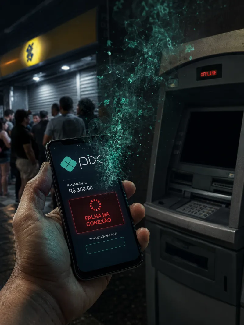 Pix offline — dinheiro vira fumaça