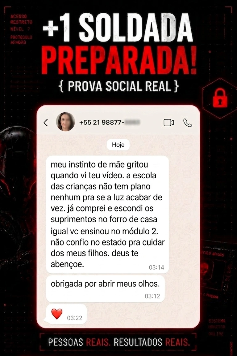 Depoimento WhatsApp — meu instinto de mãe gritou